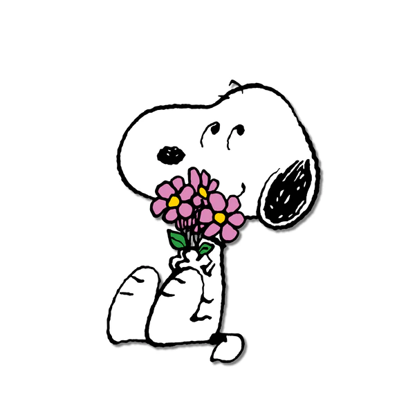 Peanuts Give Hugs Enamel Pin - Flowers