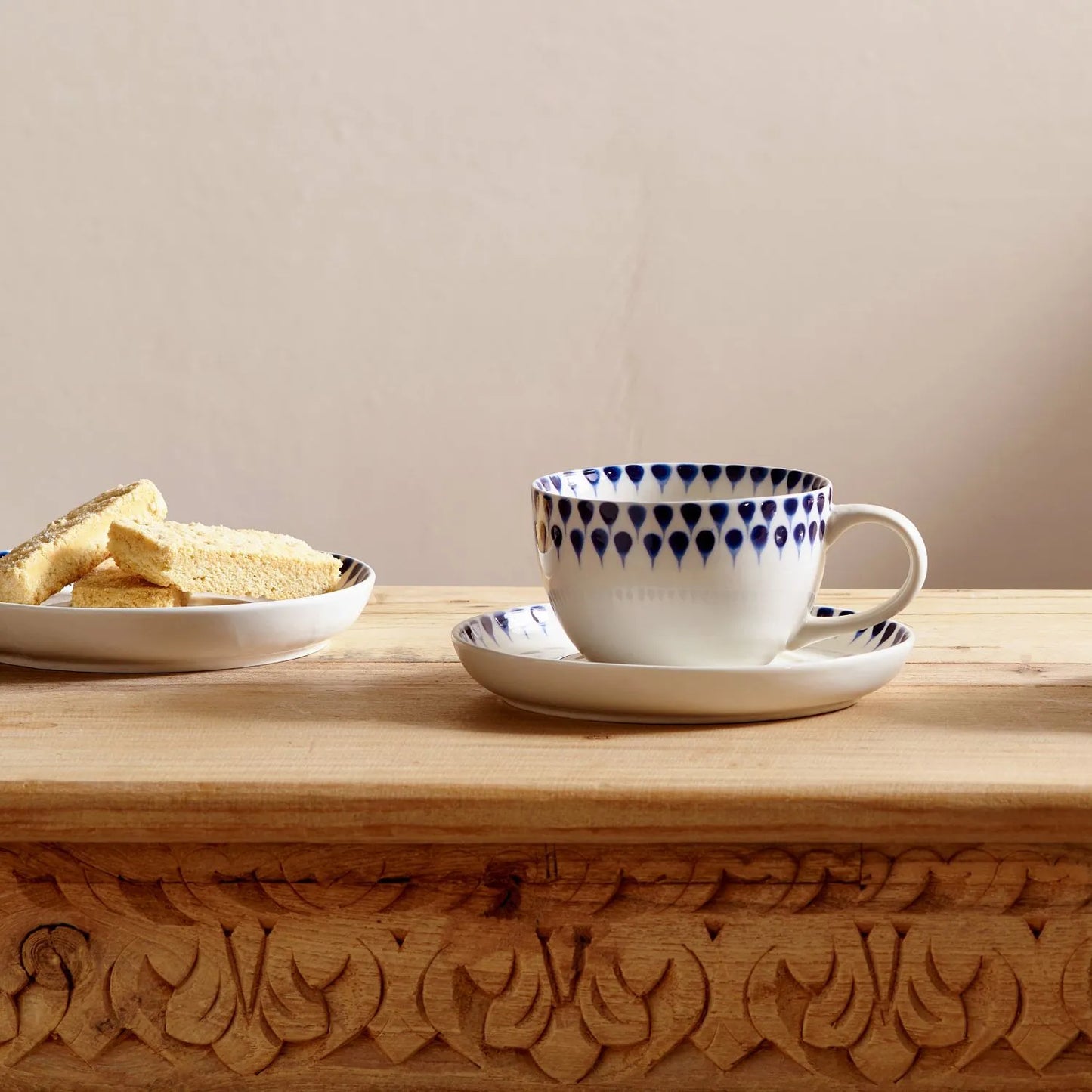 Indigo Drop Cup and Saucer