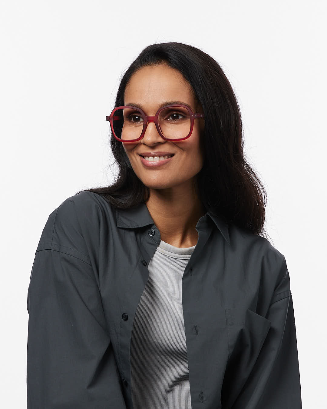 Unisex Reading Glasses - Style Office - Cherry Red +2.5