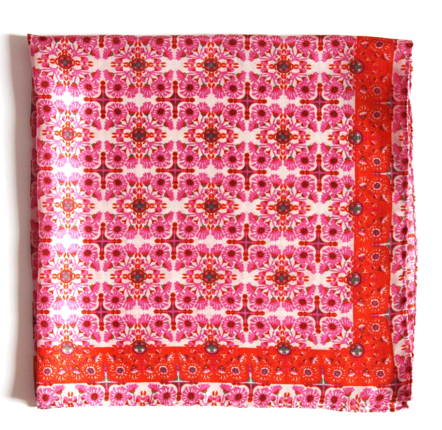 Silk Square Scarf 50 x 50 cm Agadir Fuschia