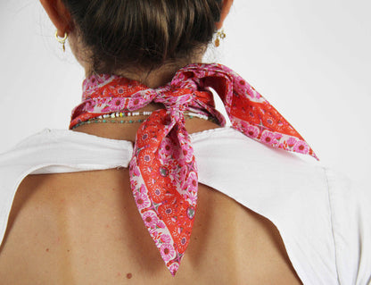 Silk Square Scarf 50 x 50 cm Agadir Fuschia