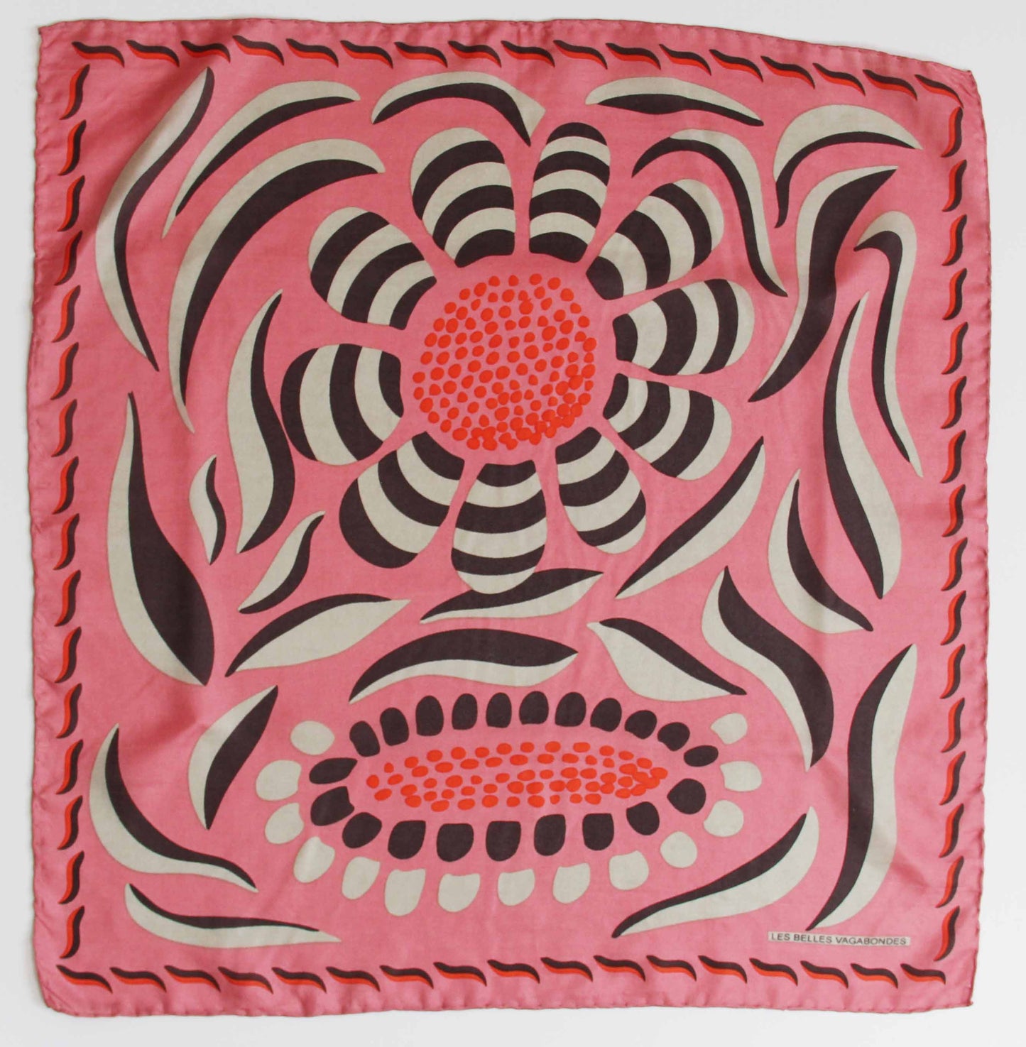 Silk Square Scarf 50 x 50 cm Forget-me-Not Orange