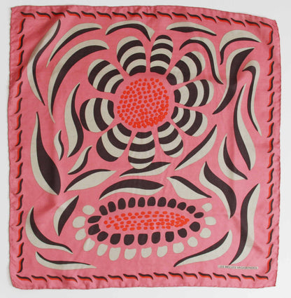 Silk Square Scarf 50 x 50 cm Forget-me-Not Orange