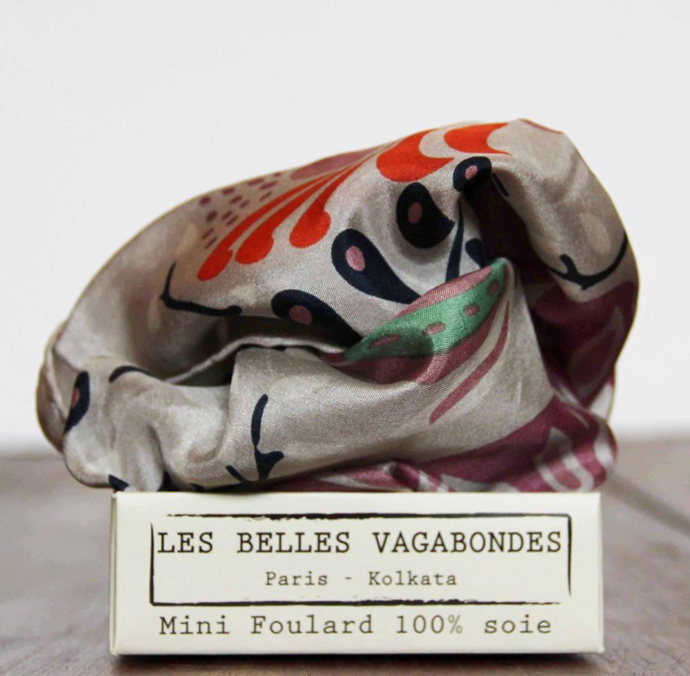 Silk Square Scarf 50 x 50 cm Marushka Grey