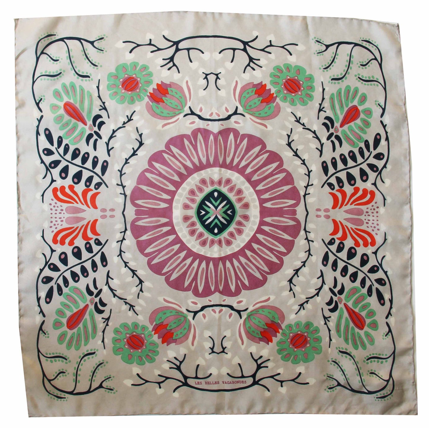Silk Square Scarf 50 x 50 cm Marushka Grey
