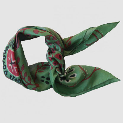 Silk Square Scarf 50 x 50 cm Maruschka Green
