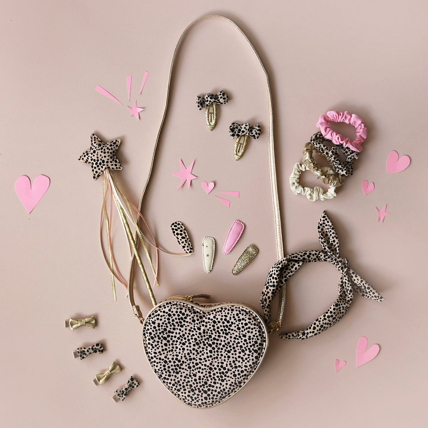 Leopard Fabric Clip Set