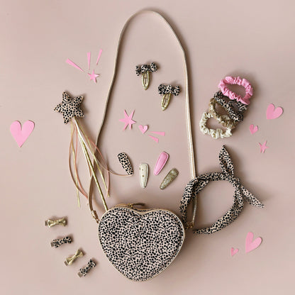 Leopard Fabric Clip Set