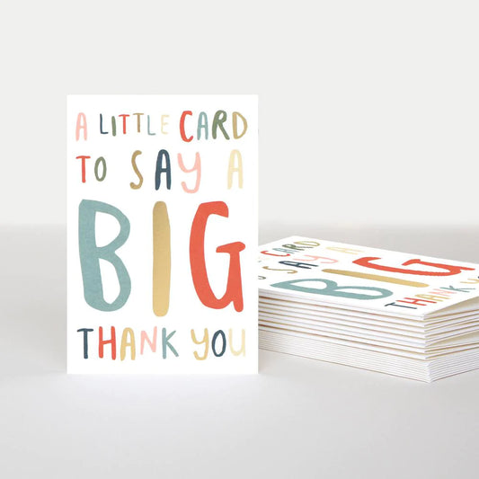A Little Card to Say a Big Thank You - Pack of ten
