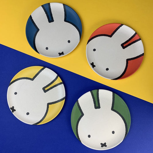 Single Miffy Head Bamboo Plate -  in four colours