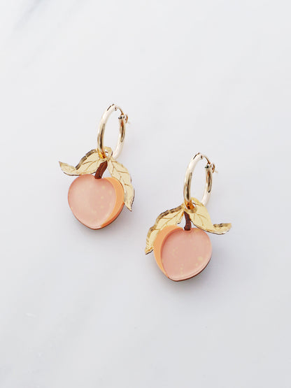 Mini Peach Hoops