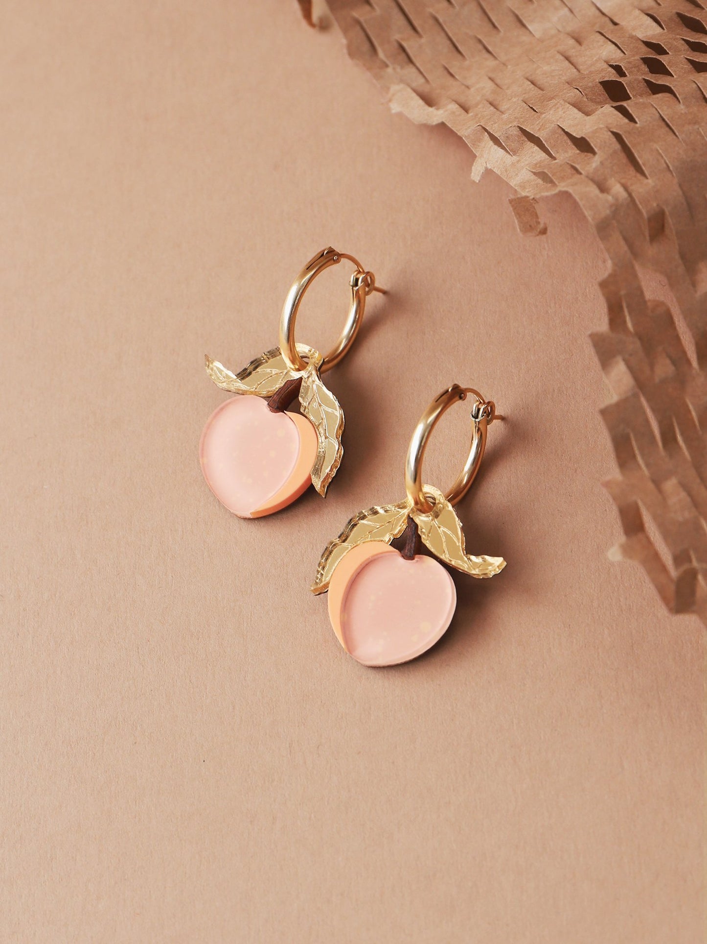 Mini Peach Hoops