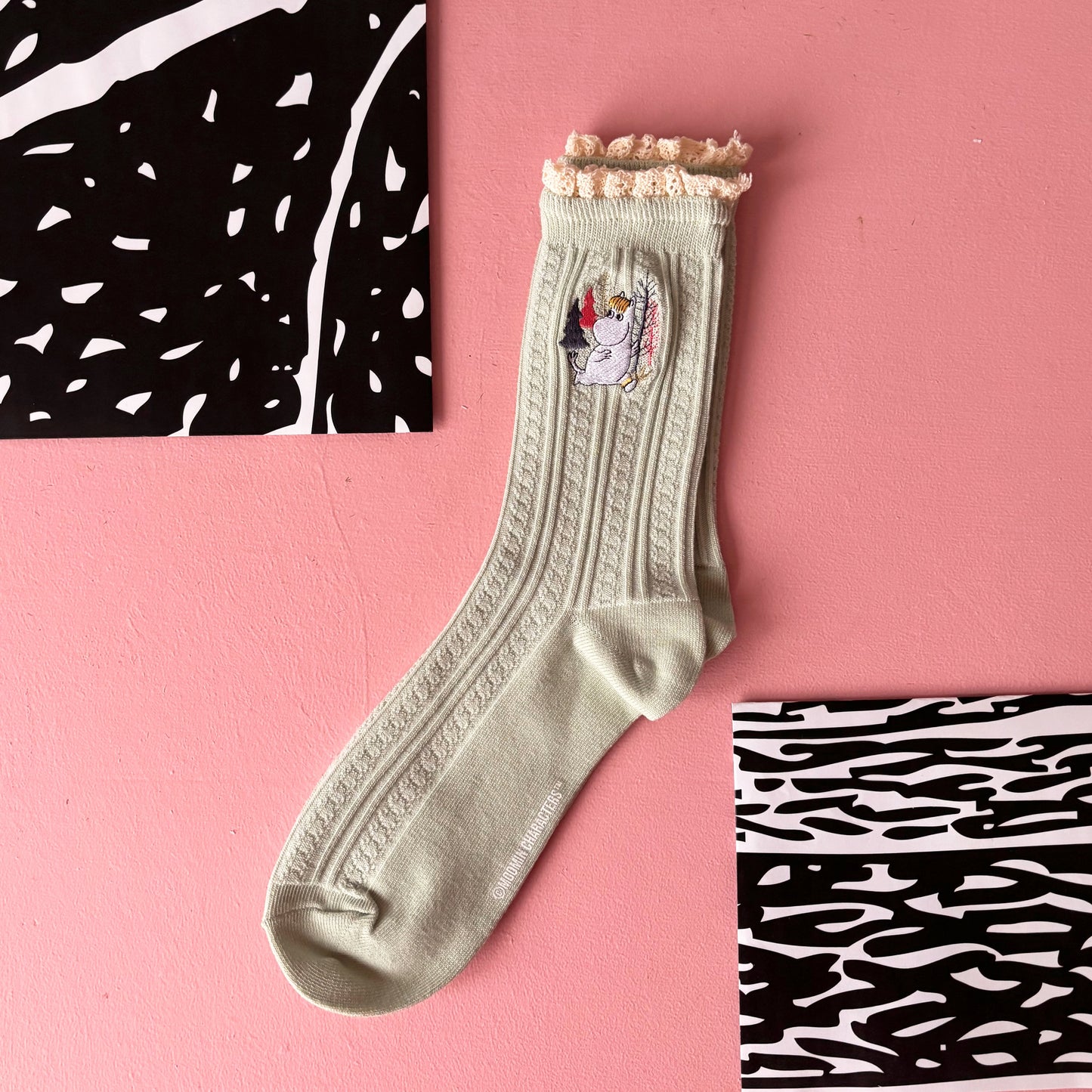 Moomin Green Lace Snorkmaiden Socks
