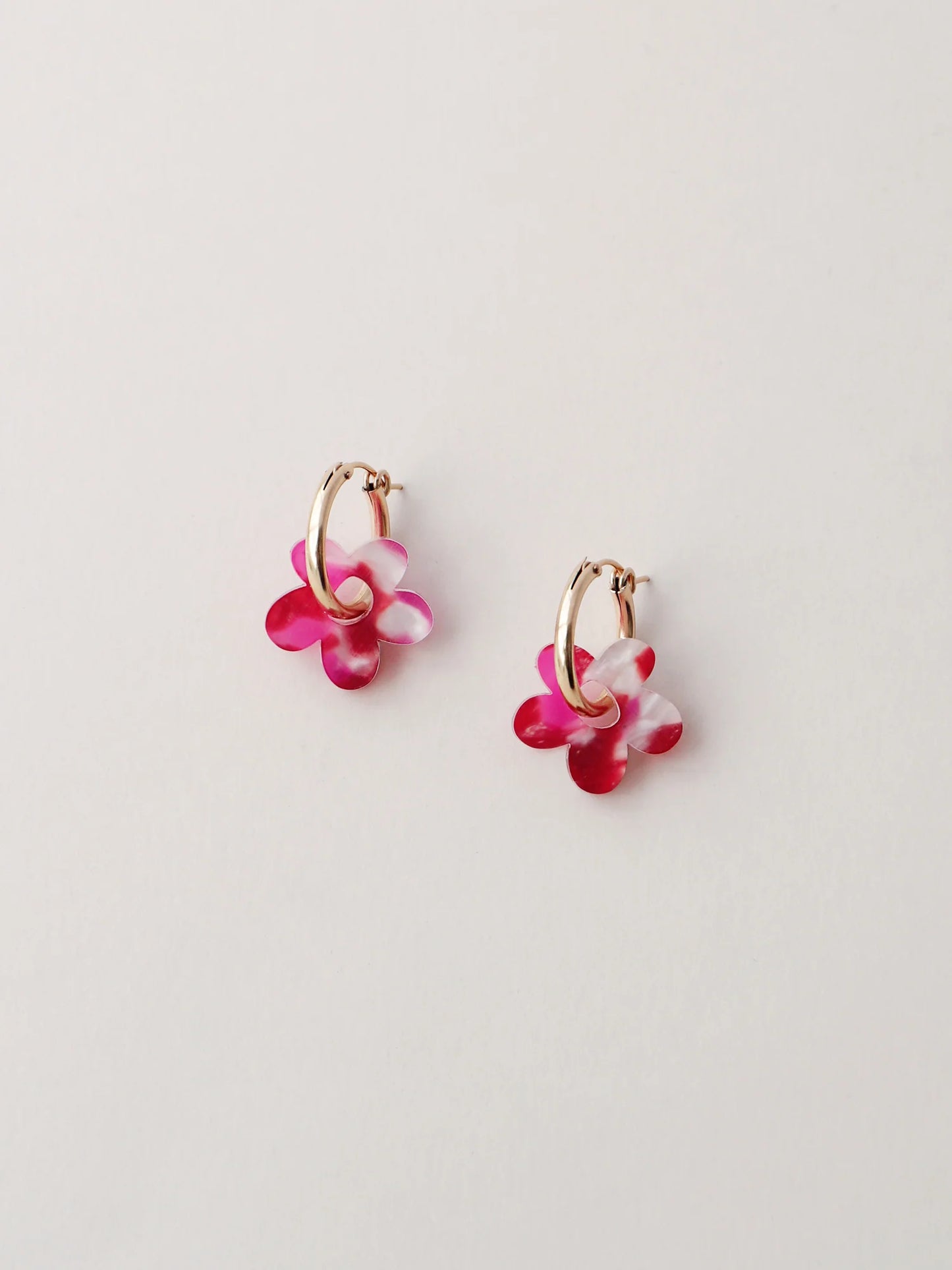 Nina II Hoops in Raspberry Crush