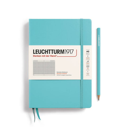 Leuchtturm A5 Squared Notebook Aquamarine