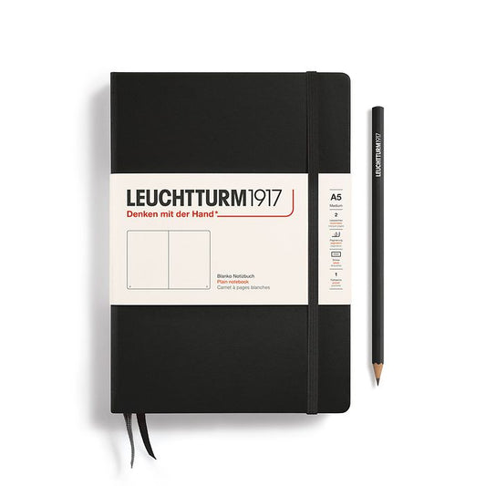 Leuchtturm A5 Plain Notebook Black