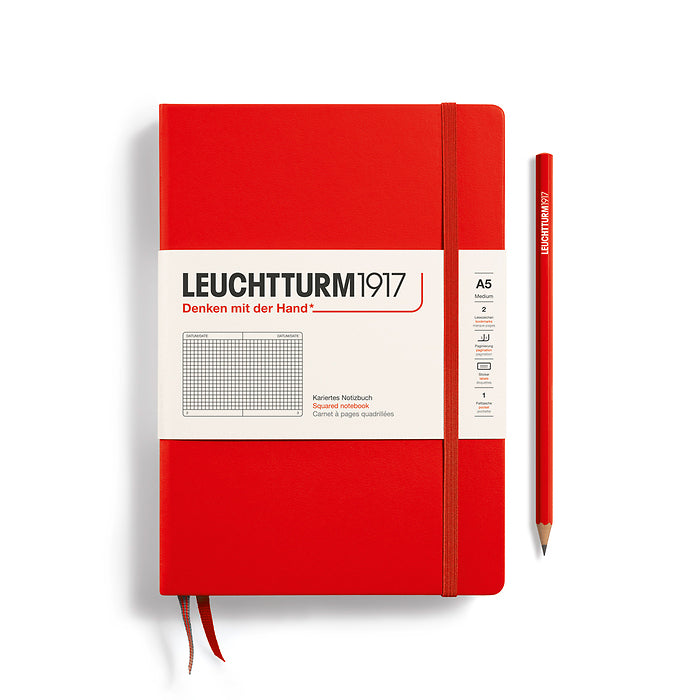 Leuchtturm A5 Squared Hardback Notebook - Red Fox