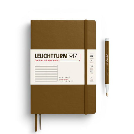 Leuchtturm A5 Ruled Hardcover Notebook Spice Brown