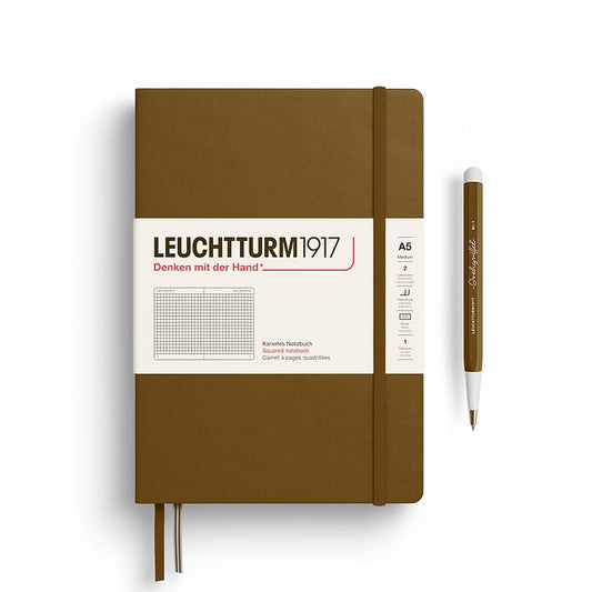 Leuchtturm A5 Squared Hardcover Notebook Spice Brown