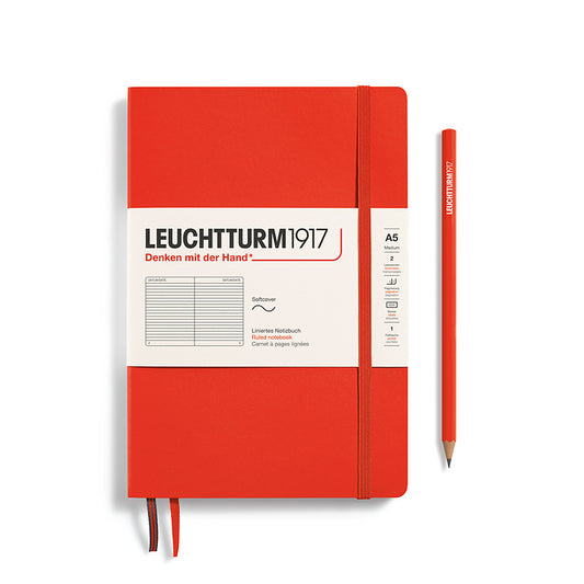 Leuchtturm A5 Lined Softback Notebook - Lobster