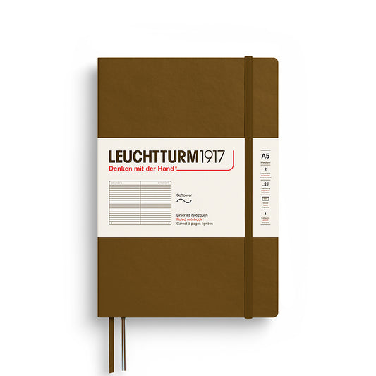 Leuchtturm A5 Lined Softback Notebook - Spice Brown
