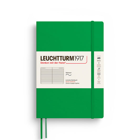Leuchtturm A5 Ruled Softback Notebook -Spring Leaf