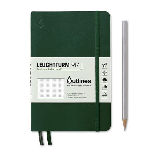 Leuchtturm Outlines Notebook B6+ Dotted - Walden Green
