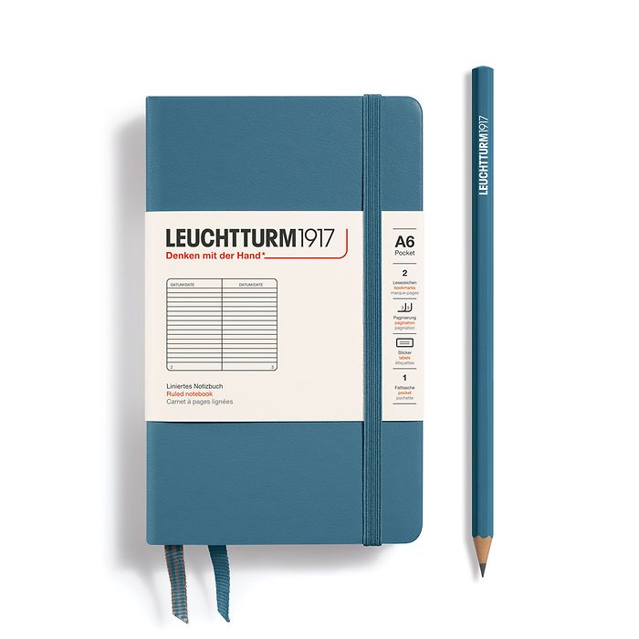 Leuchtturm A6 Ruled Notebook Stone Blue