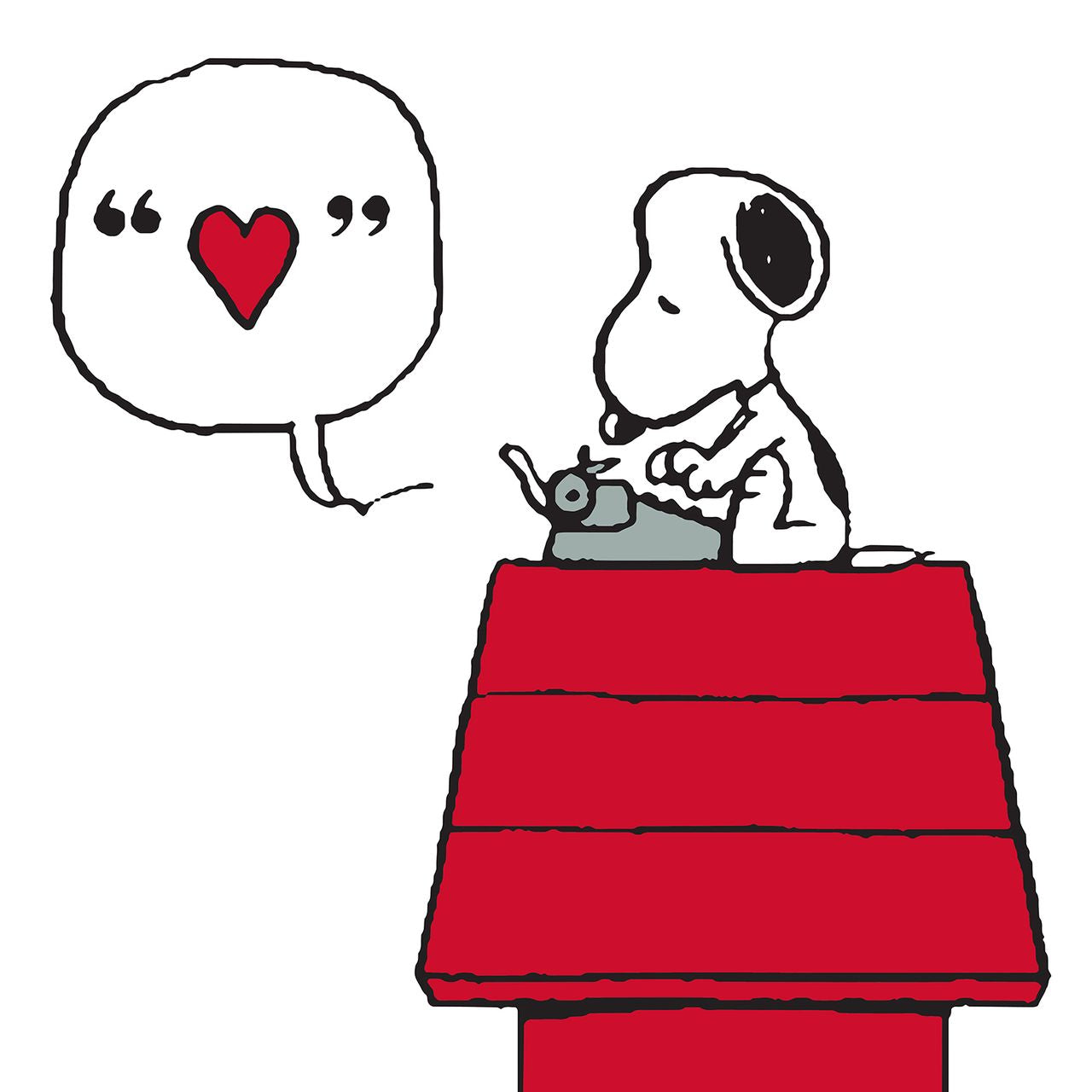 Snoopy Typewriter Heart
