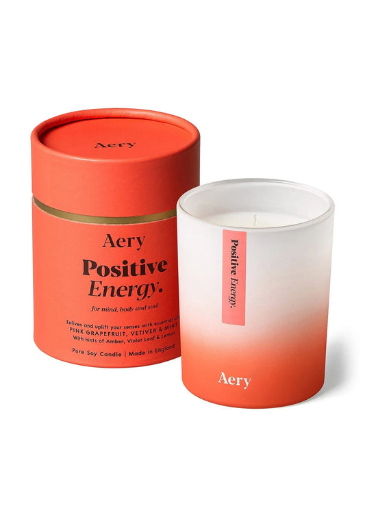 Positive Energy Scented Candle - Pink Grapefruit, Vetiver and Mint