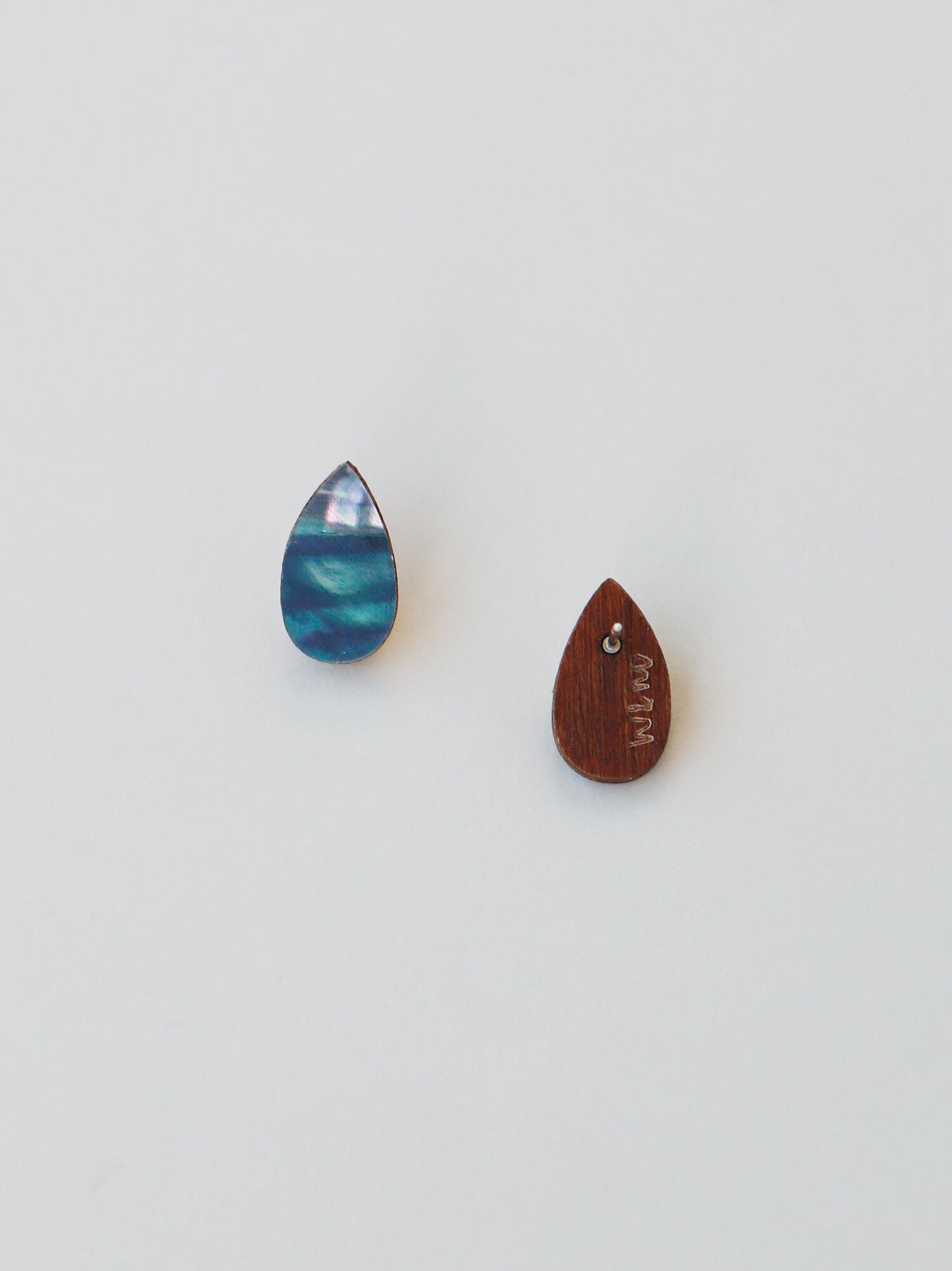 Raindrop Studs in Sea Blue