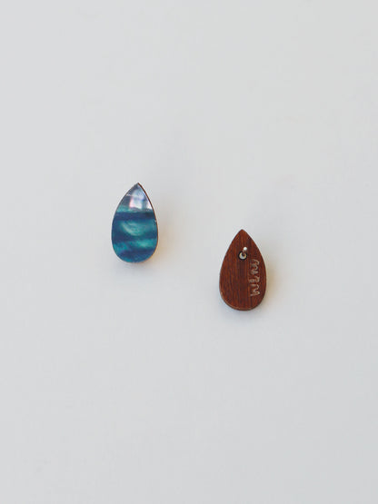 Raindrop Studs in Sea Blue