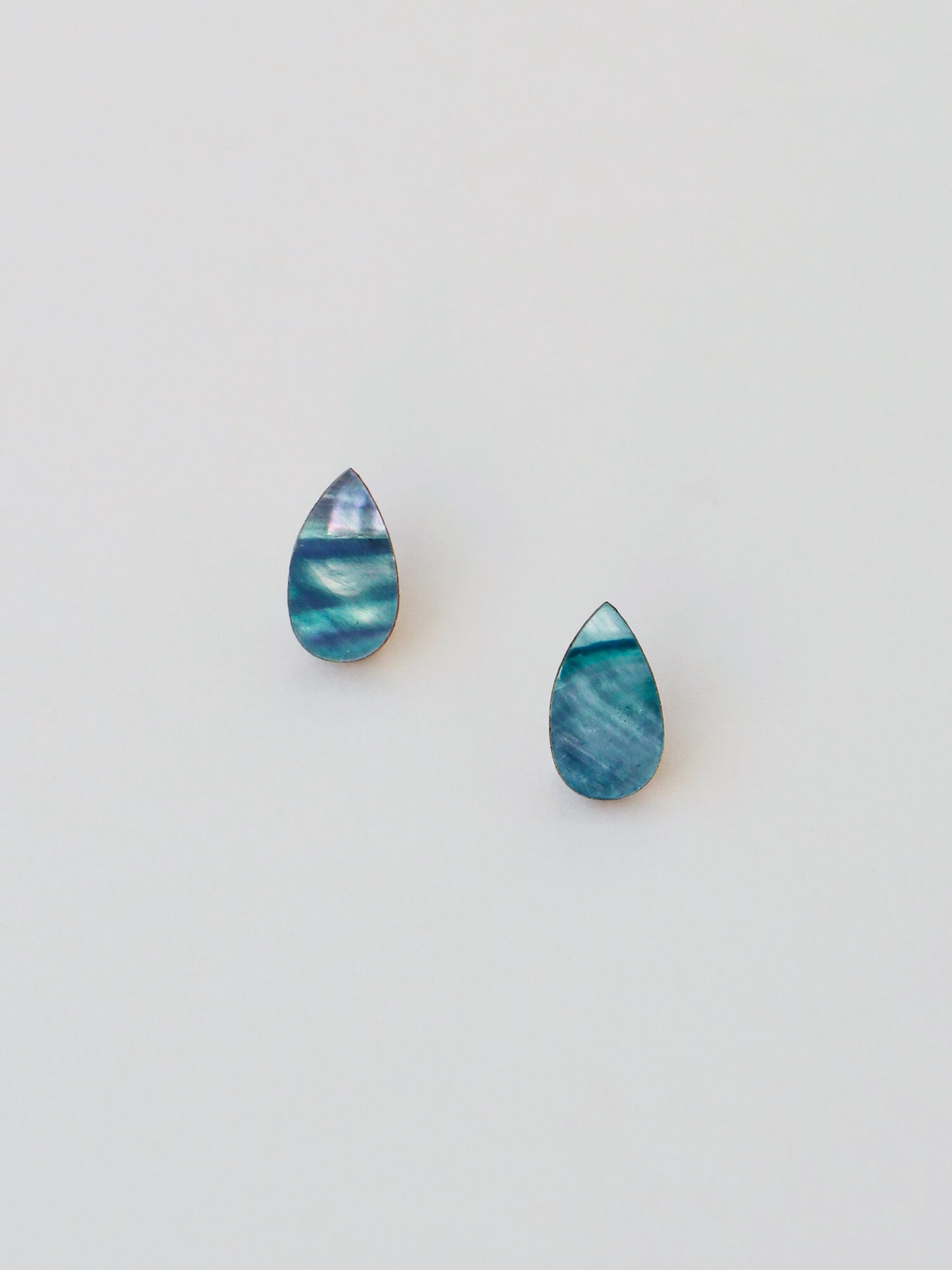 Raindrop Studs in Sea Blue