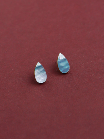 Raindrop Studs in Sea Blue