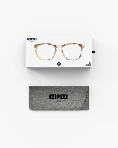 Unisex Reading Glasses - Style E - Colour Blue Tortoise +2.5