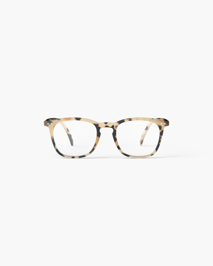 Unisex Reading Glasses - Style E - Light Tortoise +2