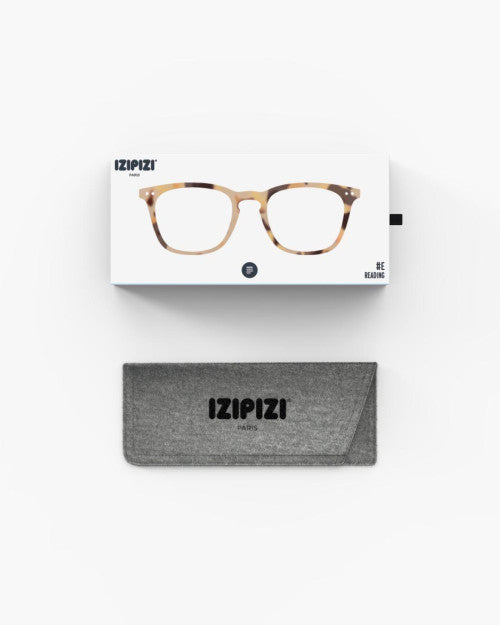 Unisex Reading Glasses - Style E - Light Tortoise +2