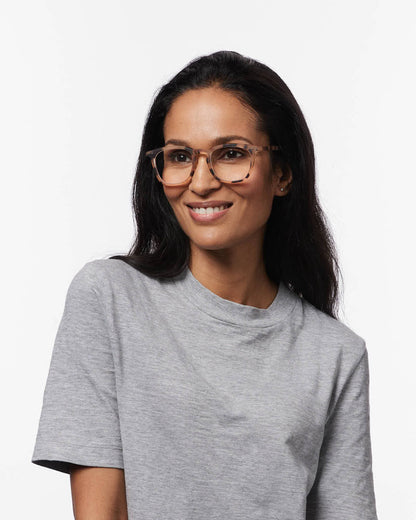 Unisex Reading Glasses - Style E - Light Tortoise +2