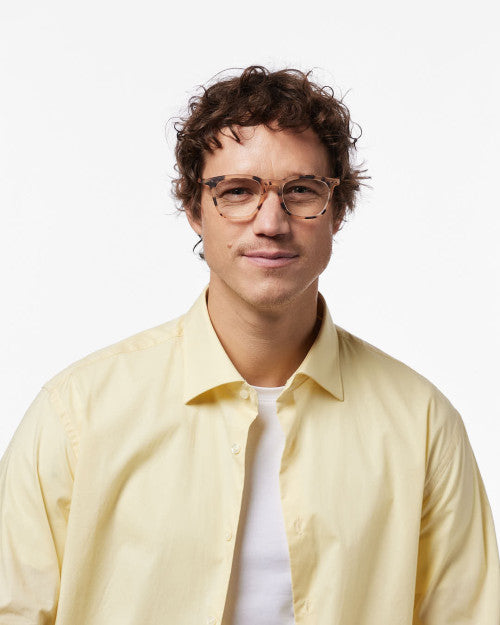 Unisex Reading Glasses - Style E - Light Tortoise +2