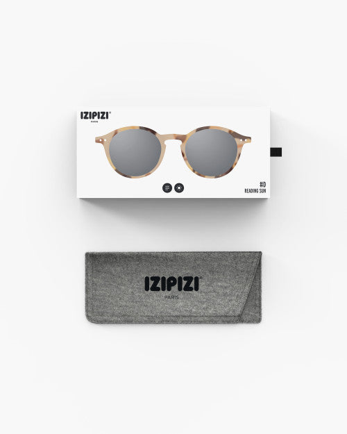 Unisex Reading Sunglasses - Style D - Light Tortoise 2.5