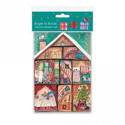 Christmas House Advent Calendar Card