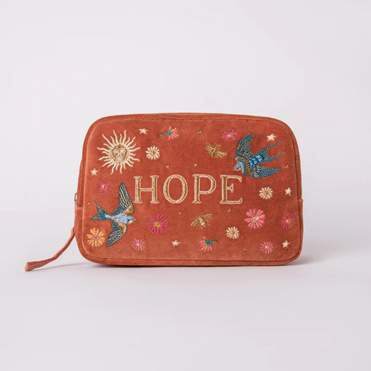 Rust Velvet Cosmetics bag - Hope