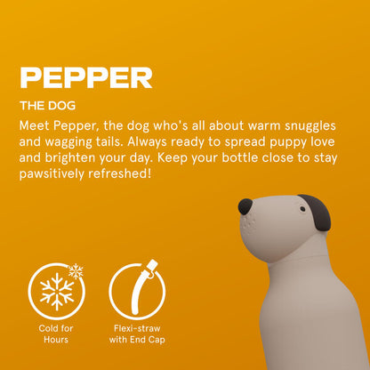 Beige Dog Bestie Bottle