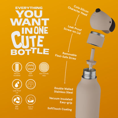 Beige Dog Bestie Bottle