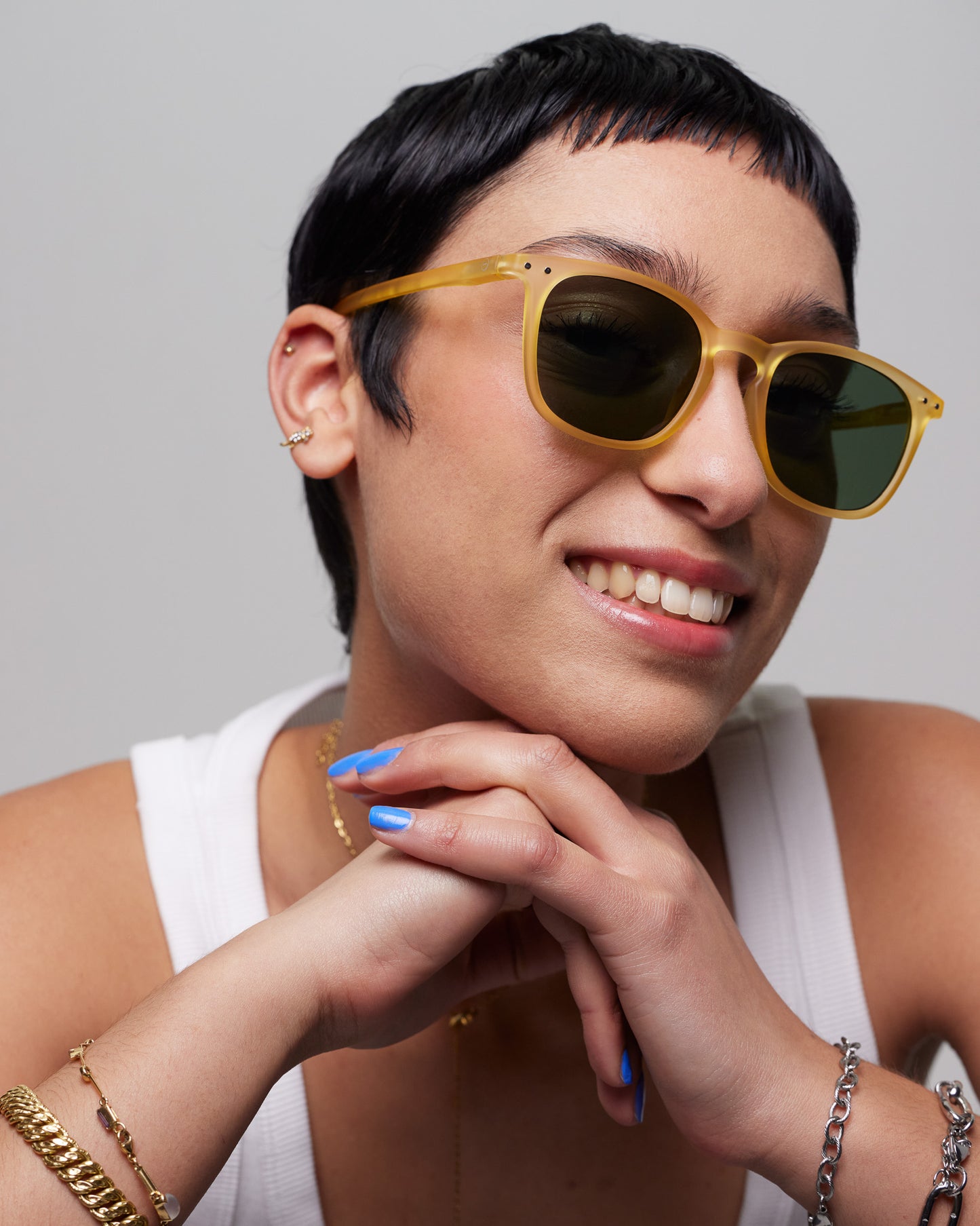 Unisex Sunglasses - Style E - Yellow Honey
