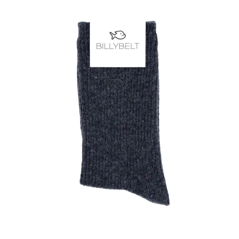 Billy Belt Angora Socks Dark Grey Size 4/6.5