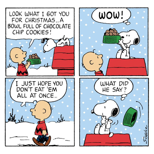 Snoopy Christmas Square Cookies