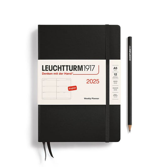 Leuchtturm Weekly Planner A5 2025 Black