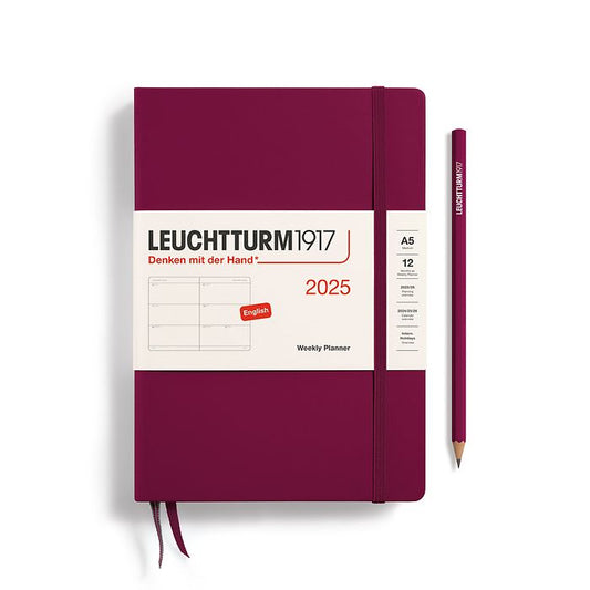 Leuchtturm Weekly Planner A5 2025 Port Red