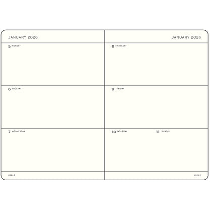 Leuchtturm 2025/2026 18 Month Weekly Planner and Notebook A5  - Spring Leaf